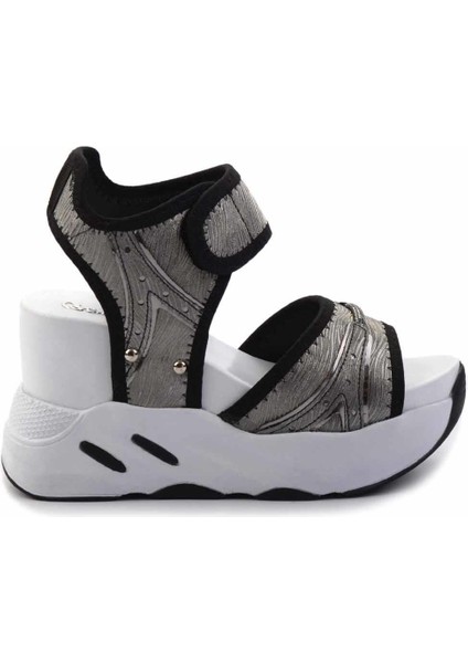 Platin Çizgili Kadın Sandalet K05026200109 fiyatları