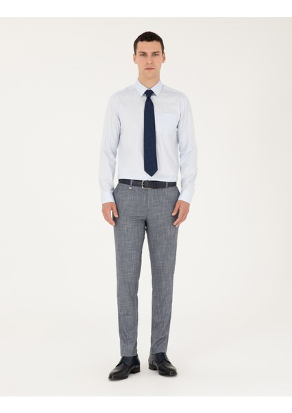 Erkek Açık Mavi Regular Fit Uzun Kollu Basic Gömlek 50286106-VR003