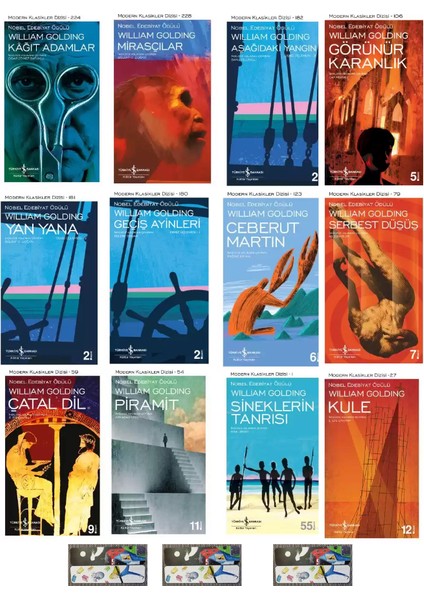 Modern Klasikler : Sineklerin Tanrısı- Piramit- Ceberut Martin- Serbest Düşüş- Kule- Çatal Dil - 12 Kitap