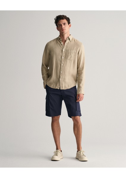 Erkek Lacivert Relaxed Fit Şort 205069.410