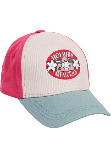 Kız Çocuk Şapka 6-9 Yaş Pembe-Mint