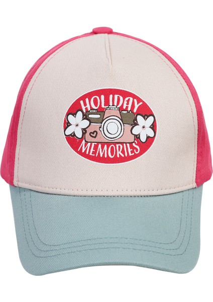 Kız Çocuk Şapka 6-9 Yaş Pembe-Mint