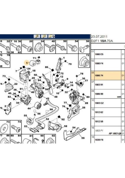 Motor Destek Takozu 406 407 C5 Jumpy (MH13115-R55156-180674)