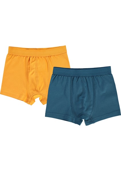 Erkek Çocuk Boxer 2-10 Yaş Turuncu-Lacivert