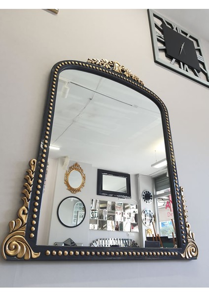 Lady Anthracite Gold Model Antrasit Altın Renk Dekoratif Ayna