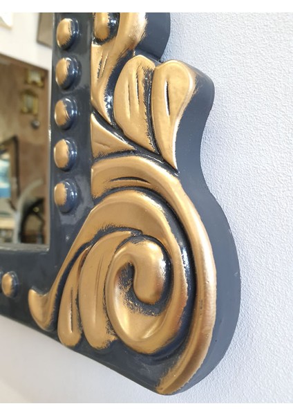 Lady Anthracite Gold Model Antrasit Altın Renk Dekoratif Ayna