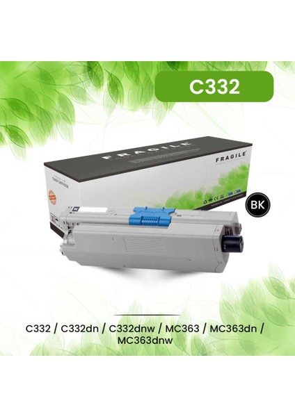 Muadil Siyah Toner C332 - 46508736 Uyumlu
