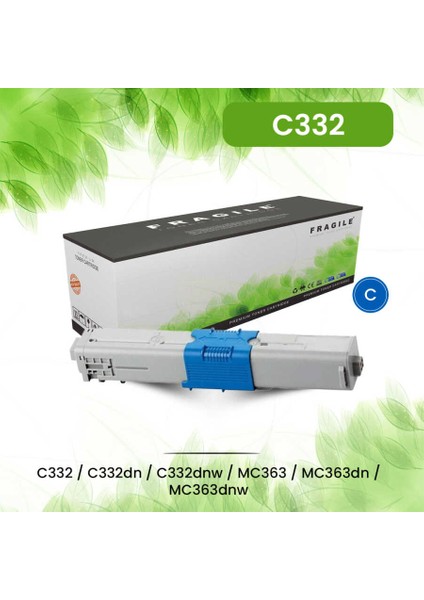 Muadil Mavi Toner C332 - 46508735 Uyumlu