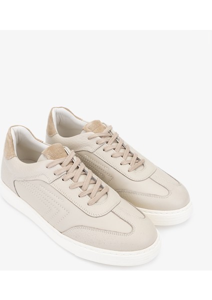 Dimaks Erkek Bej/Bej Deri Sneakers & Spor Ayakkabı 933 Ralf Erk Ayk Y24