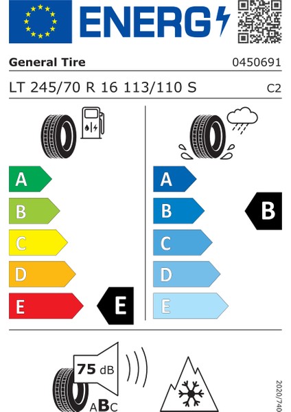 245/70 R16 113/110S Grabber At3 4X4 4 Mevsim Lastiği (Üretim Yılı: 2024)