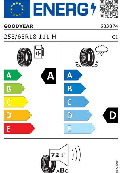 255/65 R18 111H Wrangler Territory Ht 4X4 4 Mevsim Lastiği (Üretim Yılı: 2023)
