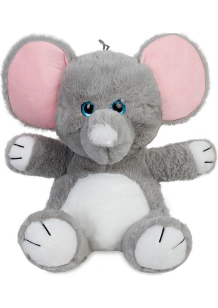 Oyuncak Peluş Fil 30 cm Gri
