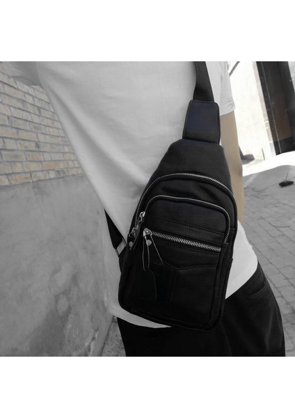 Erkek Göğüs Çantası Günlük Üst Katman Dana Messenger Göğüs Çantası (Yurt Dışından) fiyatları