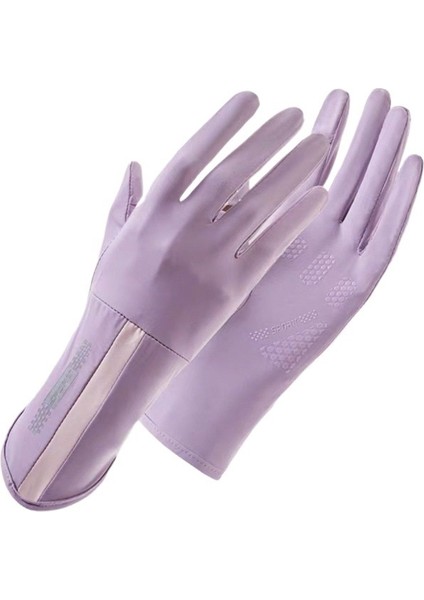Kadın Anti-Ultraviyole Sürücü Buz Ipek Açık Kaymaz Güneş Koruma Eldivenleri (Yurt Dışından)