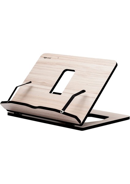 Tekno Trust Ahşap Ahşap Kitap Okuma Standı Tablet Standı Kitap Tutucu Rahle (Erik) Kahverengi