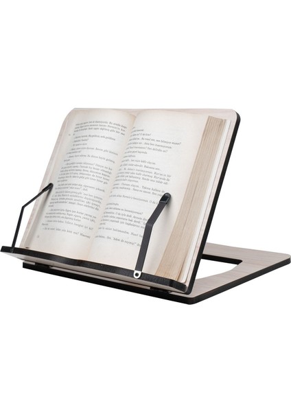 Tekno Trust Ahşap Ahşap Kitap Okuma Standı Tablet Standı Kitap Tutucu Rahle (Erik) Kahverengi