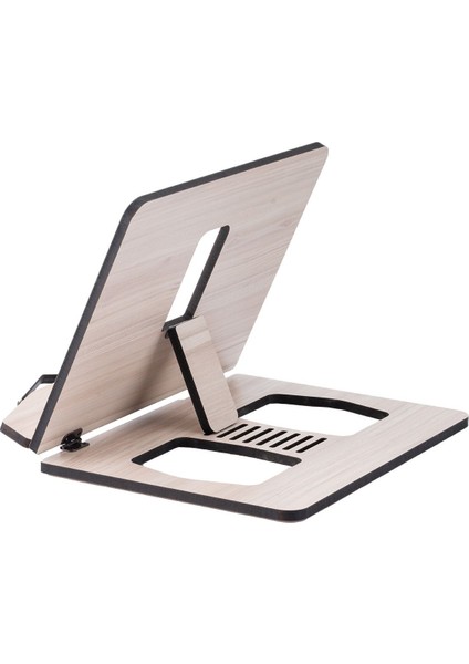 Tekno Trust Ahşap Ahşap Kitap Okuma Standı Tablet Standı Kitap Tutucu Rahle (Erik) Kahverengi