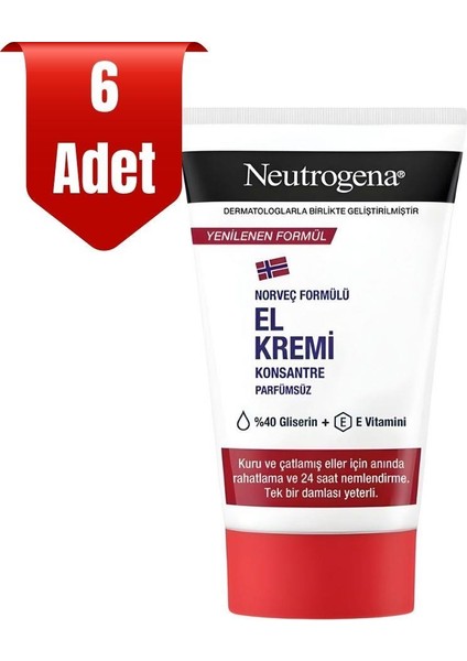 El Kremi Konsantre Parfümsüz 50 ml x 6 Adet