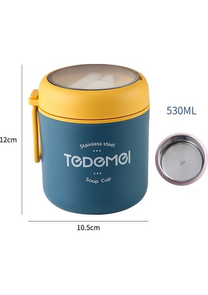 304 Kahvaltı Kapaklı Bardak Mühürlü Mikrodalga Fırın Japon Yemek Kabı Çorba Bardağı Ofis Çalışanı Paslanmaz Çelik Termos Bardak (Yurt Dışından)