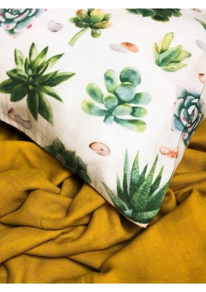 Pamuk Müslin Succulent Love Bebek Yastık Kılıfı fiyatları