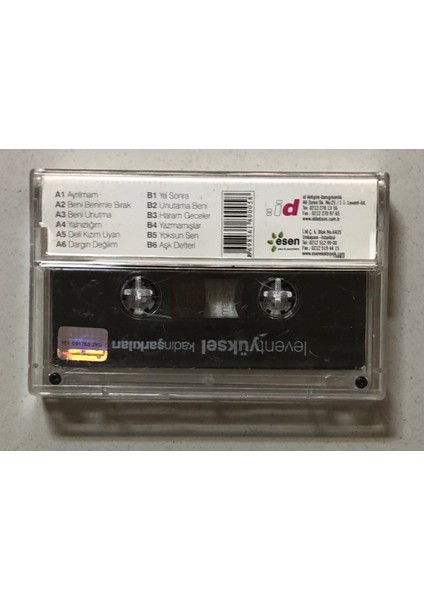Levent Yüksel Kadın Şarkıları Kaset (Orjnal Dönem Baskı Kaset)