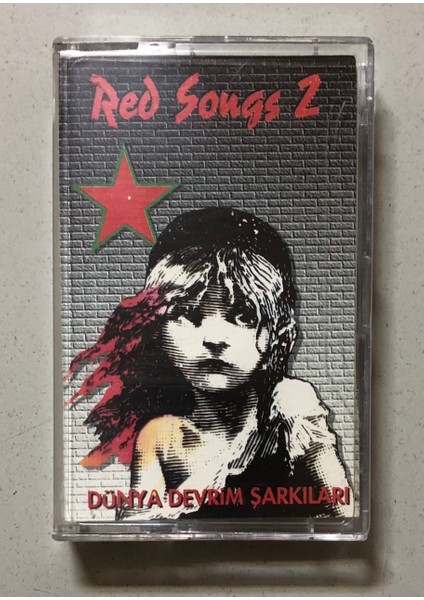 Red Songs 2 Dünya Devrim Şarkıları Kaset (Orjnal Dönem Baskı Kaset)