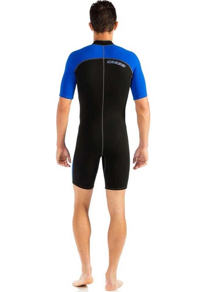 Lido Man Shorty Dalış Elbisesi Black - Blue-2mm - Xs