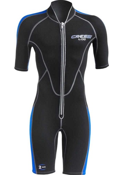 Lido Man Shorty Dalış Elbisesi Black - Blue-2mm - Xs