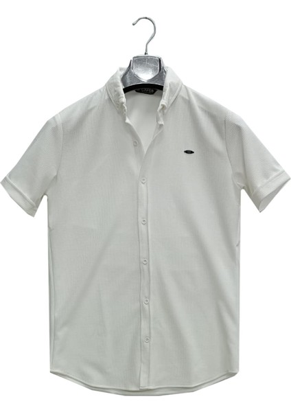 Cafes Erkek Pamuklu Yazlık Kısa Kollu GÖMLEK-6765