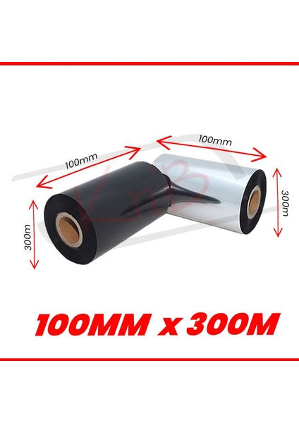 WRF-19FBK Wax Resin Ribbon 100MM x 300M 1 Inç Outside