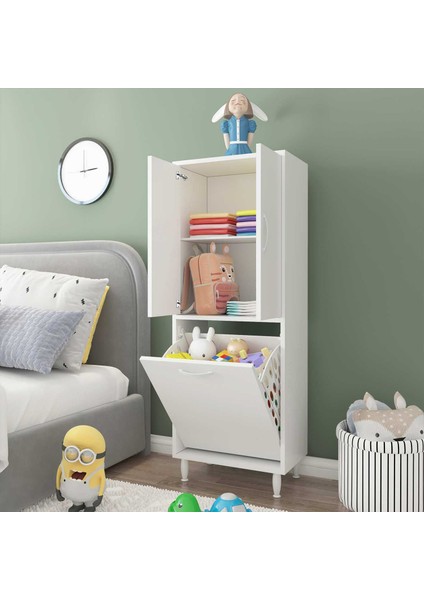 MODİLAYN Gamzem GENÇ ODASI 55x138 cm Oyuncak Sepetli Çocuk Odası Dolabı
