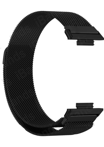 Huawei Watch Fit3 Hasır Metal KRD01 Kordon - Siyah