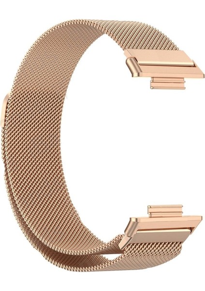 Huawei Watch Fit3 Kordon Hasır Metal KRD01 Rose