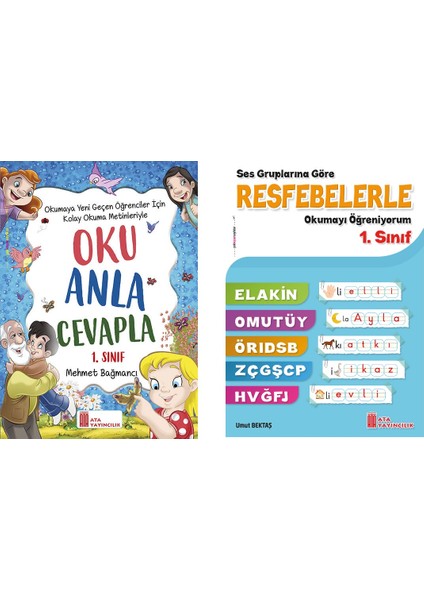 Ata Yayıncılık 1. Sınıf Oku Anla Cevapla -  Resfebelerle Okumayı Öğreniyorum