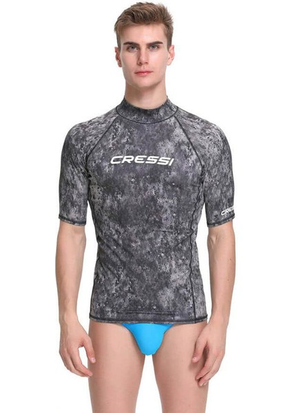 Rash Guard Man T-Shirt Black - Orange-M - No:3