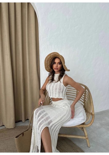 Triko Crop Etek Takım