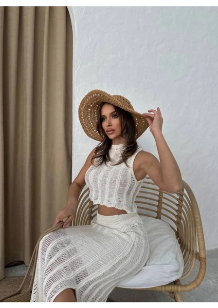 Triko Crop Etek Takım