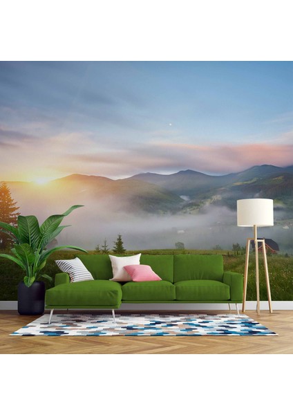 Dağ Bulut Gündoğumu Manzaralı