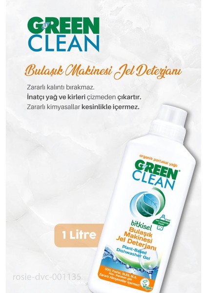 Green Clean Çamaşır Yumuşatıcı 2750 Ml, B.makinesi Jel Deterjanı1 Lt ve Rosıe