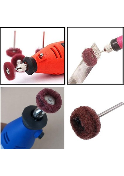 6206 Pimli Aşındırıcı Temizleme Polisaj Keçe 25MM - Kırmızı 320 Kum