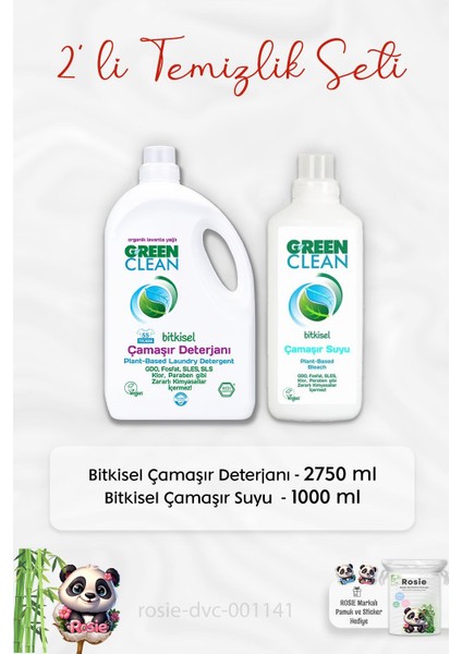 Sıvı Çamaşır Deterjanı 2750 Ml, Çamaşır Suyu 1lt ve Rosıe