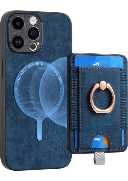 iPhone 14 Pro Halka Çubuğu Deri+Tpu Kapak (Yurt Dışından)