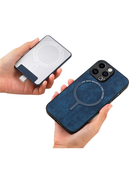 iPhone 14 Pro Halka Çubuğu Deri+Tpu Kapak (Yurt Dışından)