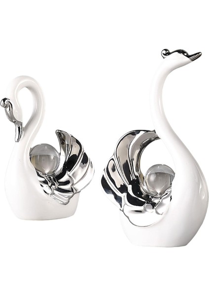 2 Kuğu Heykelleri Heykel Hatıra Hediye Sehpa Dekorasyonu Için (Yurt Dışından) fiyatları