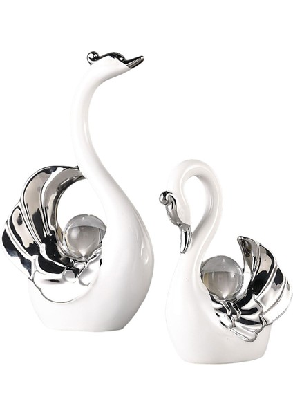 2 Kuğu Heykelleri Heykel Hatıra Hediye Sehpa Dekorasyonu Için (Yurt Dışından) indirimleri