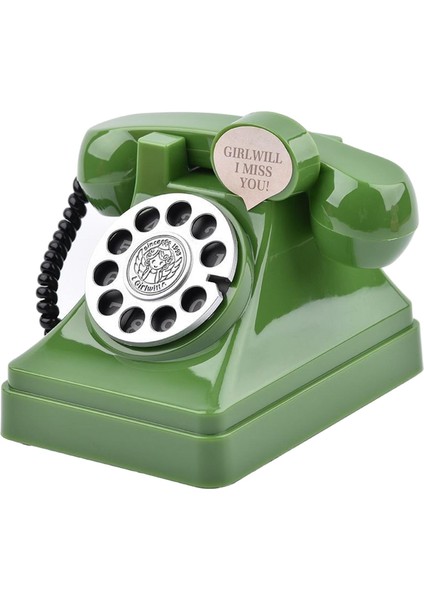 Heykelcik Telefon Para Tasarrufu Pot Raf Ev Odası Yeşil (Yurt Dışından)