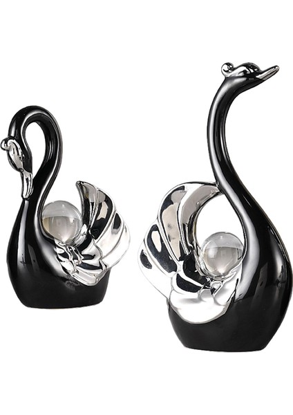 2 Kuğu Heykelleri Heykel Hatıra Hediye Sehpa Dekorasyonu Için (Yurt Dışından)