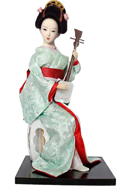 12 "japon Geyşa Oryantal Heykelciği Dekorasyon Için Kırmızı ve Açık Yeşil (Yurt Dışından) fiyatları
