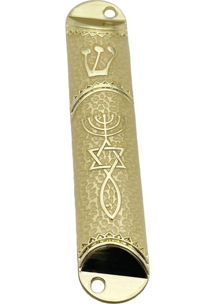 4.1 Inç Yahudi Mezuza Kılıfı Yahudi Tatilleri Için El Yapımı Çok Amaçlı Bej (Yurt Dışından)