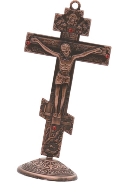 Crucifix Duvar Geçişleri Antika Metal Haç Masa Ofis Raf Retro Tarzı Kırmızı (Yurt Dışından) fiyatları